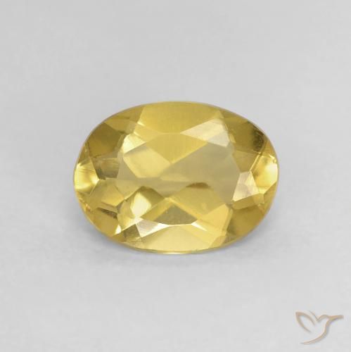 0.98ct 天然 第戎黄 绿柱石, 椭圆形, VVS-VS