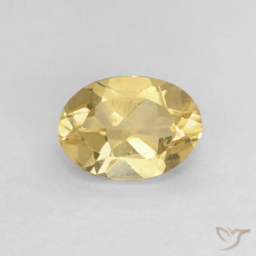 0.93ct 天然 中黄色 绿柱石, 椭圆形, VVS-VS
