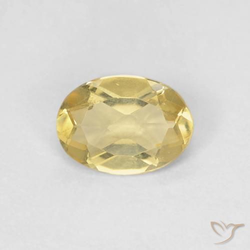 0.66ct 天然 浅第戎黄 绿柱石, 椭圆形, VVS-VS
