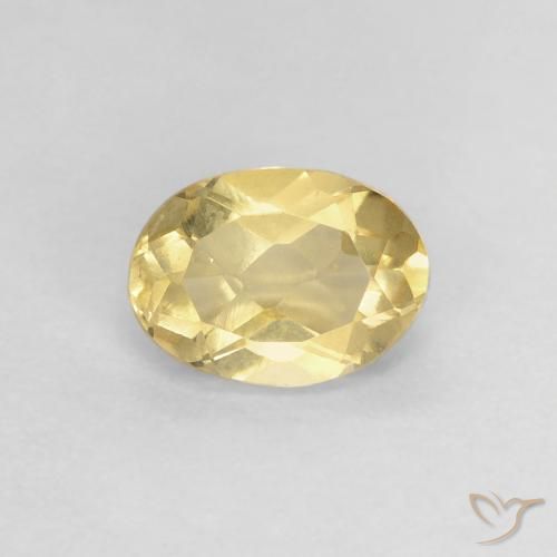 0.80ct 天然 淡黄色 绿柱石, 椭圆形, VVS-VS