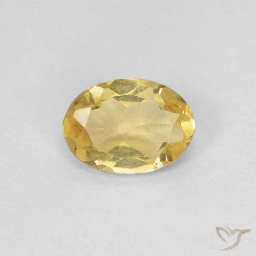 0.55ct 天然 丰富的黄色 绿柱石, 椭圆形, VVS-VS