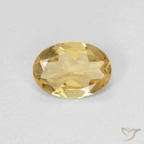 0.59ct 天然 暖黄 绿柱石, 椭圆形, VVS-VS