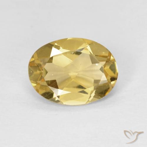 1.50ct 天然 中黄色 绿柱石, 椭圆形, VVS-VS
