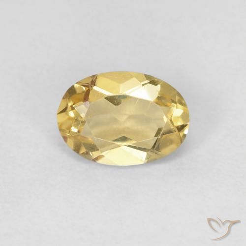 0.67ct 天然 金色 绿柱石, 椭圆形, VS