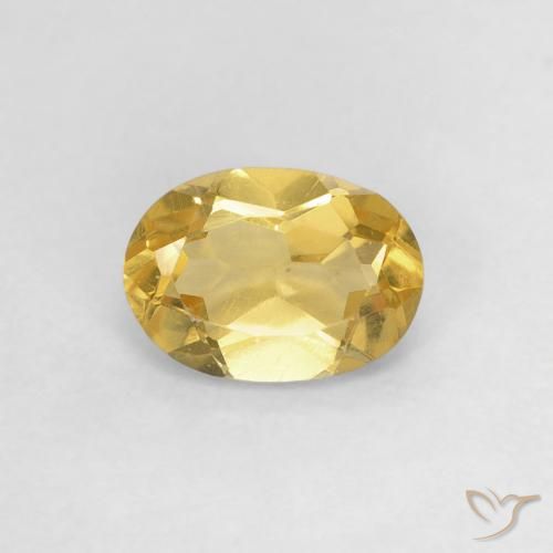 0.70ct 天然 金色 绿柱石, 椭圆形, VS