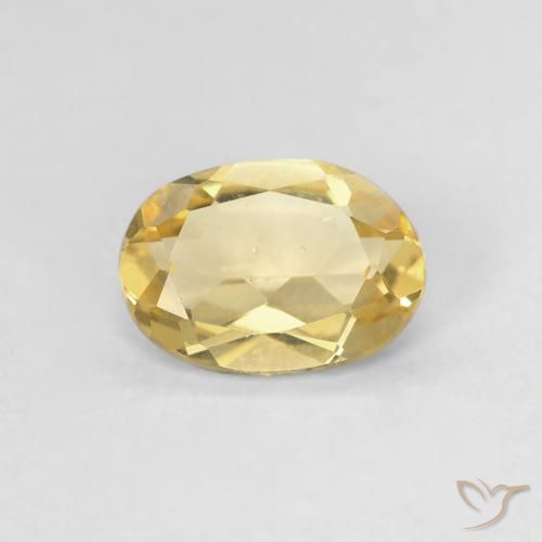 0.90ct 天然 金色 绿柱石, 椭圆形, VS