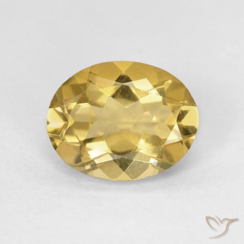 2.27ct 天然 暖黄 绿柱石, 椭圆形, VS