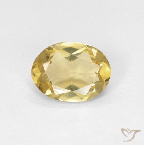 0.98ct 天然 浅金黄色 绿柱石, 椭圆形, VVS