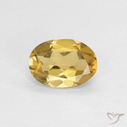 0.72ct 天然 中黄色 绿柱石, 椭圆形, VVS