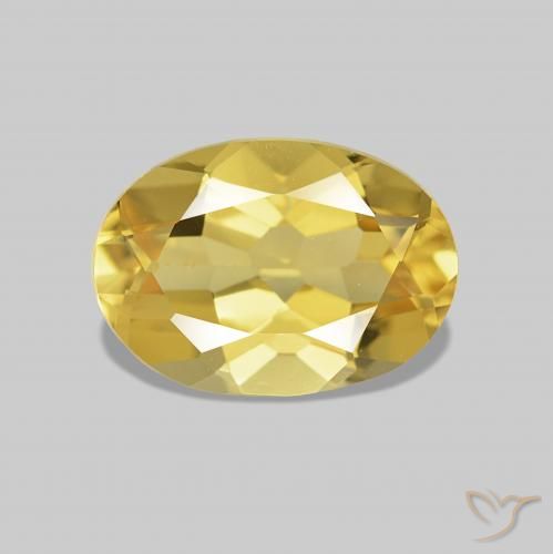 0.70ct 淡黄色 绿柱石, 椭圆形, VVS-VS
