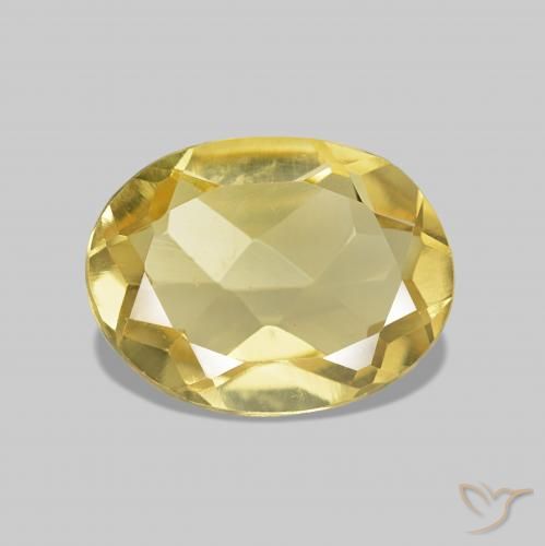 1.12ct 淡黄色 绿柱石, 椭圆形, VVS-VS