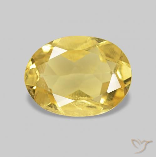 0.89ct 浅金黄色 绿柱石, 椭圆形, VS