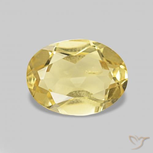 1.18ct 淡黄色 绿柱石, 椭圆形, VS
