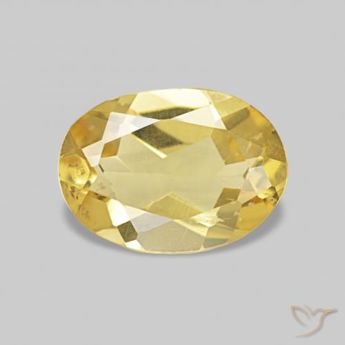 0.89ct 浅金黄色 绿柱石, 椭圆形, VS