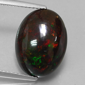 4.47克拉天然多色黑欧泊，椭圆形切割，15.2×11.5毫米，不透明