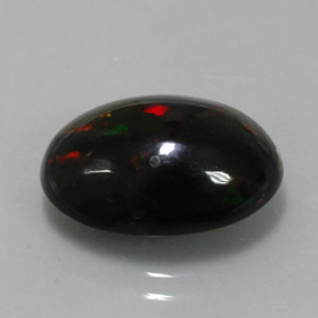 4.34克拉天然多色黑欧泊，椭圆形切割，15.4×10.7毫米，不透明
