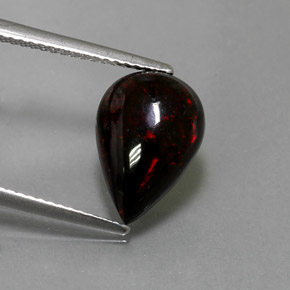 2.18克拉天然多色黑欧泊，梨形，13.2×9.1毫米，不透明