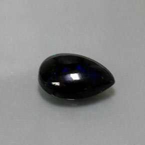 2.38克拉天然多色黑欧泊，梨形，12.8×8.9毫米，不透明