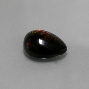 2.10克拉天然多色黑欧泊，梨形，11.8×8.1毫米，不透明
