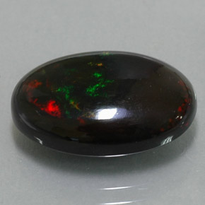 4.78克拉天然多色黑欧泊，椭圆形切割，16.4×10.9毫米，不透明