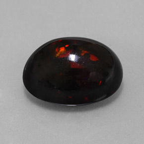 8.11克拉天然多色黑欧泊，椭圆形切割，16.1×12.1毫米，不透明