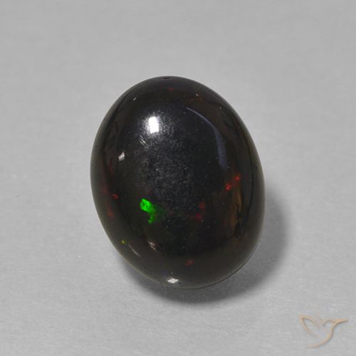 0.99ct 天然 彩色 黑蛋白石, 椭圆形, 不透明