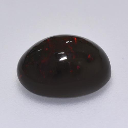 1.49克拉天然多色黑欧泊，椭圆形切割，9.1×7.1毫米，不透明