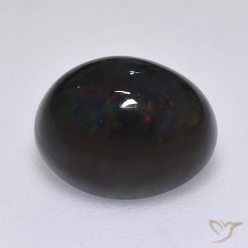1.44ct 天然 彩色 黑蛋白石, 椭圆形, 不透明
