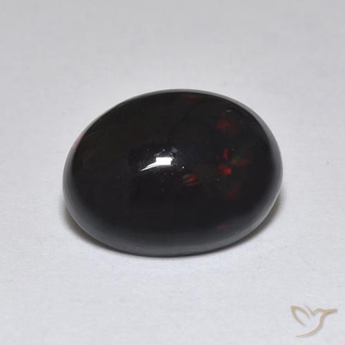 1.18ct 天然 彩色 黑蛋白石, 椭圆形, 半透明