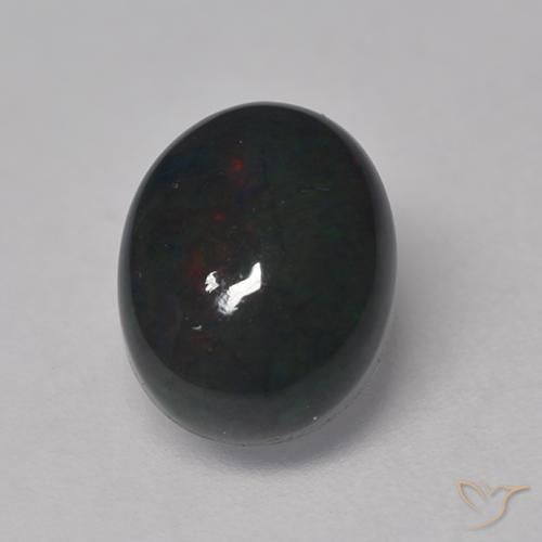 1.17ct 天然 彩色 黑蛋白石, 椭圆形, 不透明