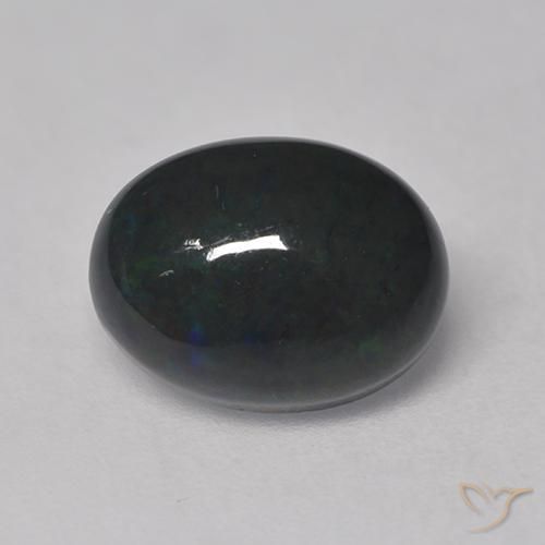 1.17克拉天然黑蛋白石，椭圆形，不透明