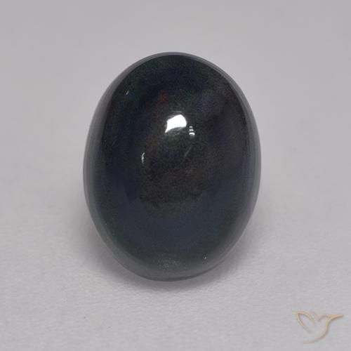 1.25ct 天然 彩色 黑蛋白石, 椭圆形, 不透明