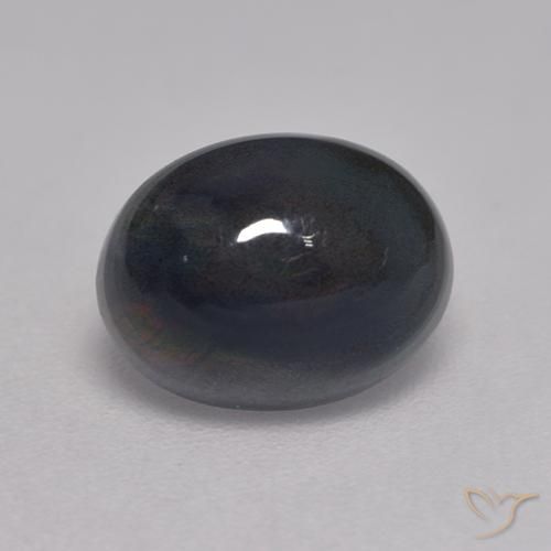 1.25克拉天然黑蛋白石，椭圆形，不透明