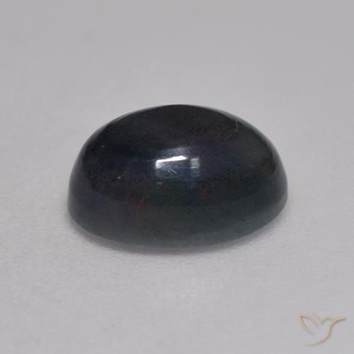 1.25克拉天然黑蛋白石，椭圆形，不透明