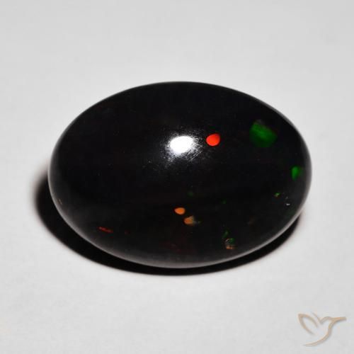 6.06ct 天然 彩色 黑蛋白石, 椭圆形, 不透明