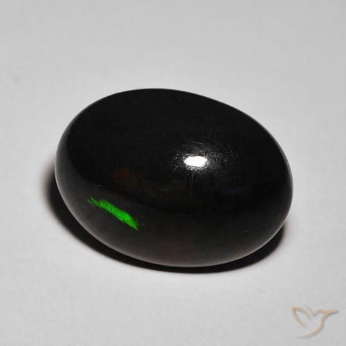 5.66克拉天然黑蛋白石，椭圆形，不透明