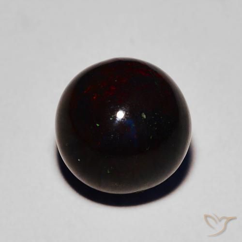 2.08ct 天然 彩色 黑蛋白石, 球形, 不透明