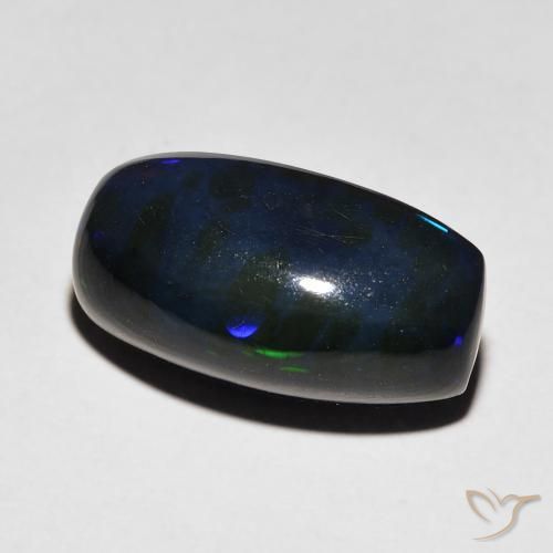 4.60ct 天然 彩色 黑蛋白石, 软垫, 不透明