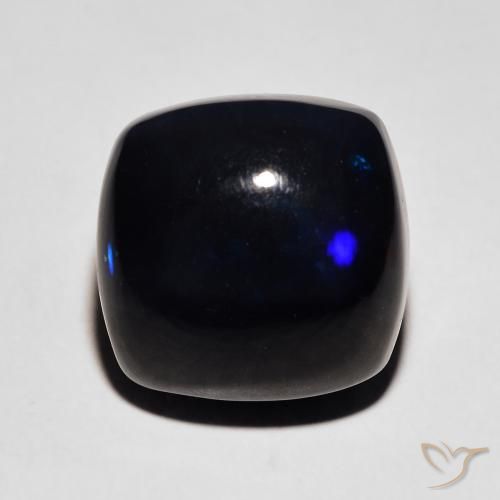 5.36ct 天然 彩色 黑蛋白石, 软垫, 不透明