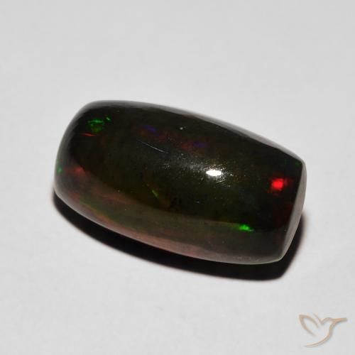 3.38克拉天然黑蛋白石，软垫，不透明