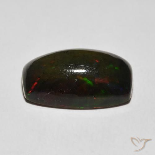 3.38克拉天然黑蛋白石，软垫，不透明