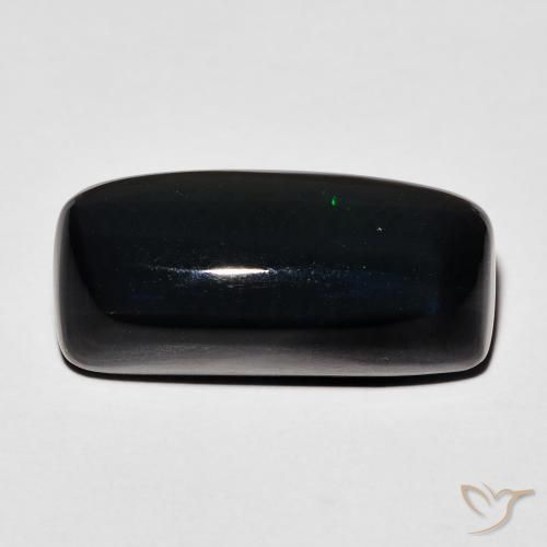 4.00ct 天然 彩色 黑蛋白石, 软垫, 不透明