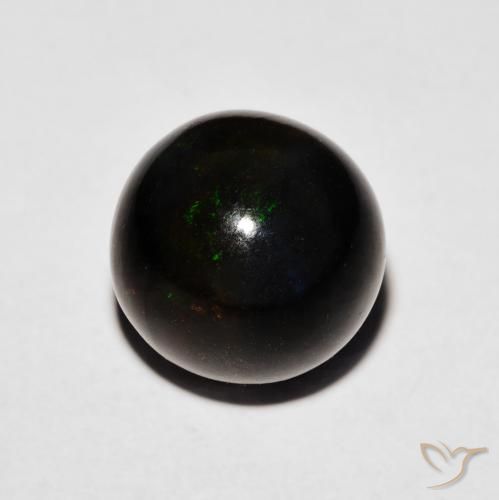 5.66ct 天然 彩色 黑蛋白石, 球形, 不透明