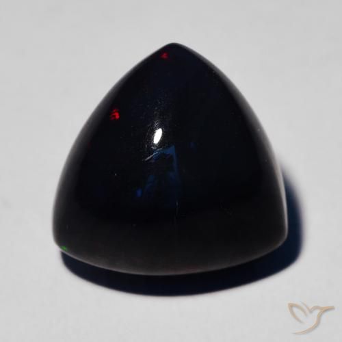 4.85ct 天然 彩色 黑蛋白石, 胖三角形, 不透明
