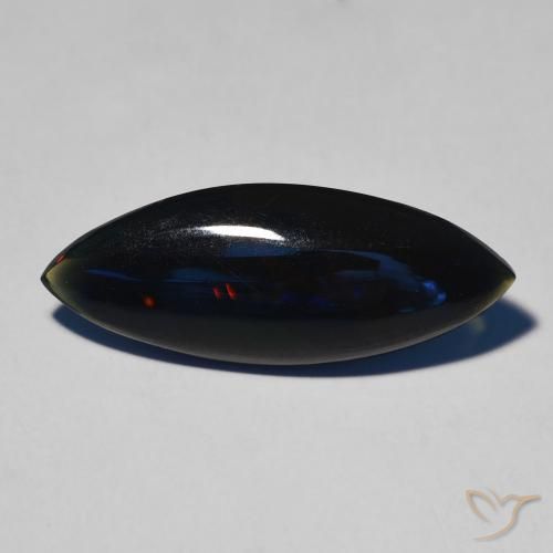 3.73ct 天然 彩色 黑蛋白石, 榄尖形, 不透明