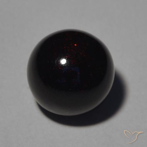2.50克拉天然黑蛋白石，球形，不透明