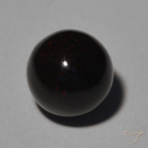 2.50克拉天然黑蛋白石，球形，不透明