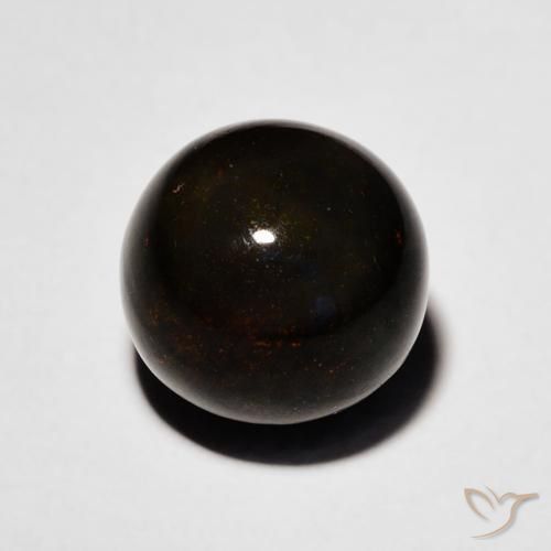 2.00克拉天然黑蛋白石，球形，不透明