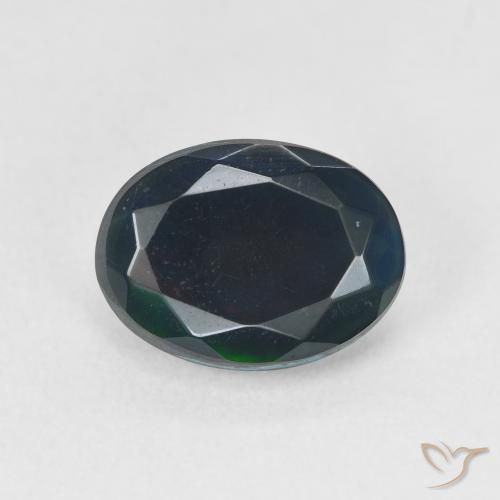 1.68ct 天然 彩色 黑蛋白石, 椭圆形, 半透明