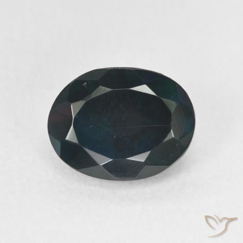 1.38ct 天然 彩色 黑蛋白石, 椭圆形, 半透明